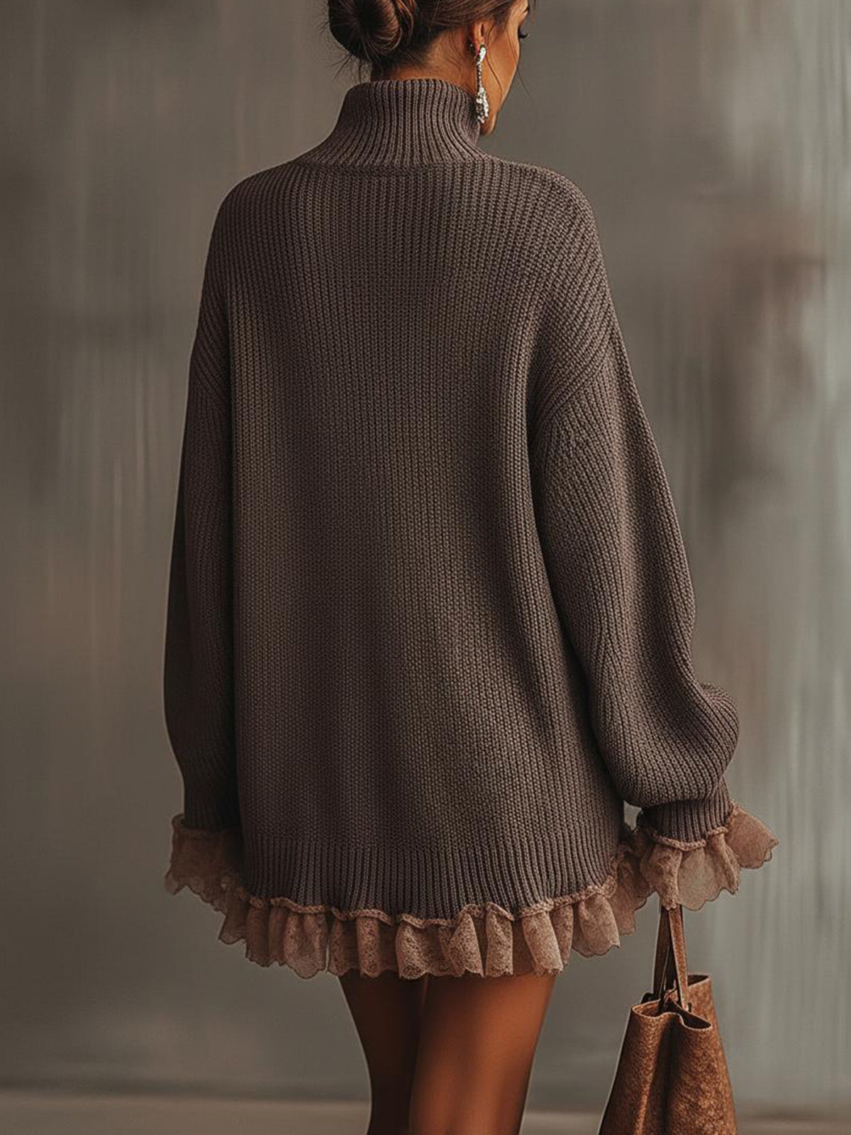 Niena pleated knit midi dress, view 4