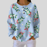 Nell | Light Blue Mistletoe Jumper