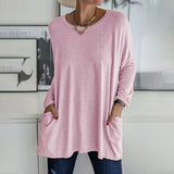 Moira relaxed long sleeve top in Pink, view 4