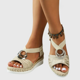 Olivia orthopaedic sandals in Beige, view 8
