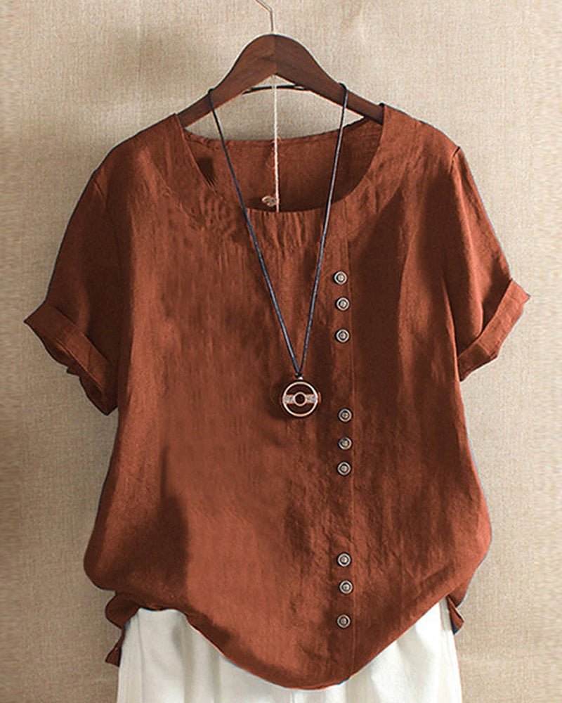 Miranda chic summer tee in Orange, view 4