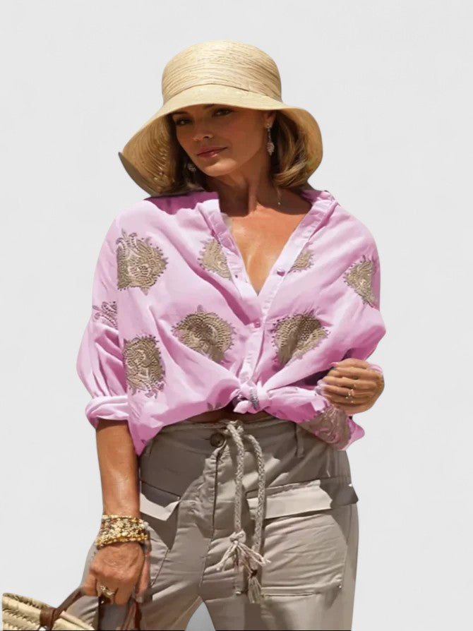 Veronika embroidered blouse, view 3