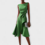 Darlene Sophisticated Midi Dress in Green, view 6