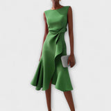 Darlene Sophisticated Midi Dress in Green, view 6
