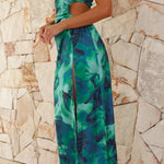 Alexandra botanical one shoulder dress, view 5