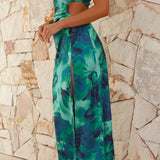 Alexandra botanical one shoulder dress, view 5