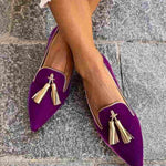 Portia plum tassel flats, view 7
