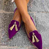 Portia plum tassel flats, view 7