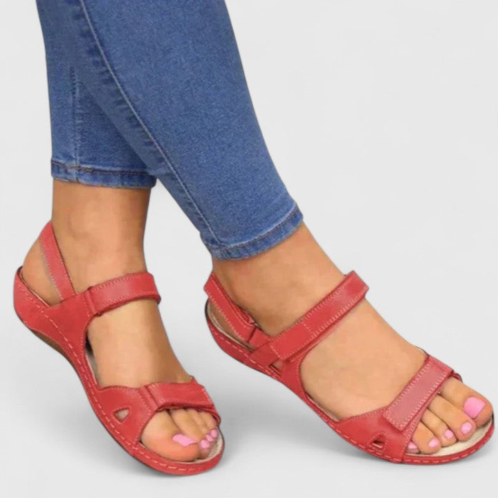 Bianca Comfortable Velcro Sandals, front view