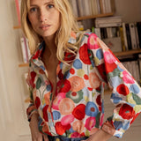 Mylene colourful floral blouse, view 5
