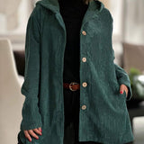Cordelia | Corduroy Hooded Cardigan