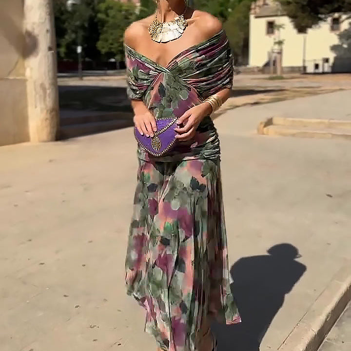 Hendrika floral evening dress in Floral Light, view 5