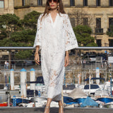 Luana white lace summer dress, view 8