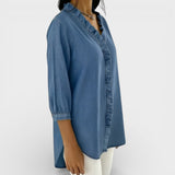 Heather ruffled blouse, view 2