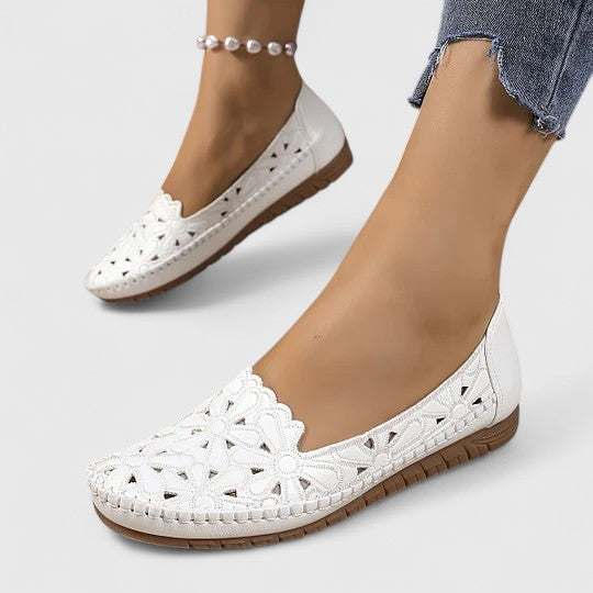 Riva perforated slip-on flats, view 5