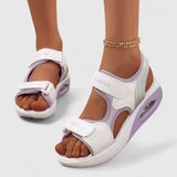 Rhea orthopaedic sandals in White/Purple, view 2