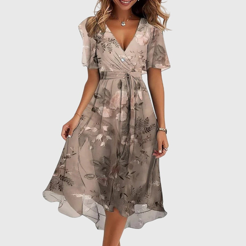 Catalina Chic Midi Dress in Light Pink, view 4