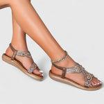 Ashlyn Embellished T Strap Sandals, view 5