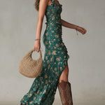 Mayfair retro print midi dress, view 4