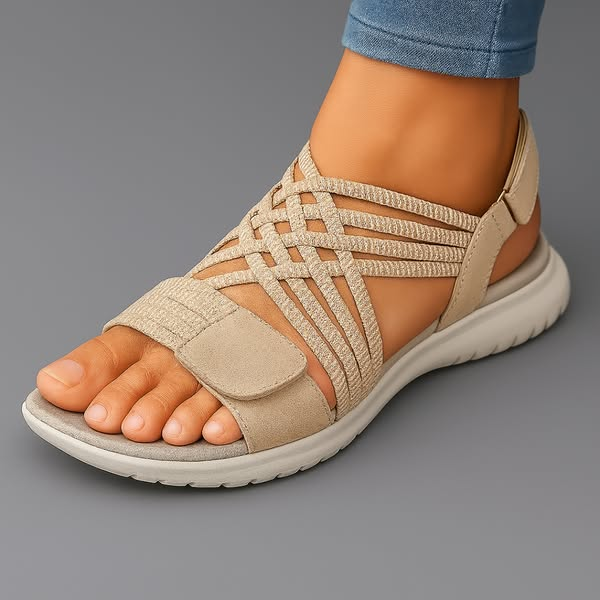 Levila crossover comfort sandals in Beige, view 4