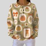 Frances | Bow and Pumpkin Jumper