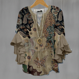 Phoenix patterned blouse, view 5