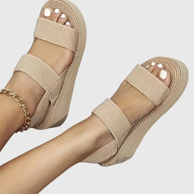 Kelsey Platform Slingback Sandals, view 8