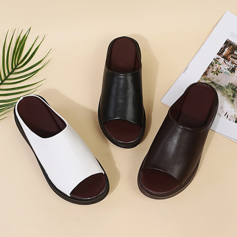 Elsie soft touch peep-toe slides, view 17