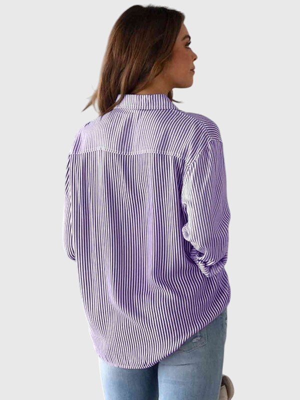 Ariana striped collared shirt, view 14