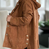 Cordelia | Corduroy Hooded Cardigan