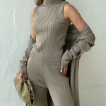 Linda three-piece cardigan, top and trouser set, view 3