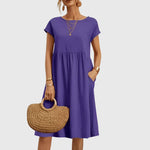 Mirabel elegant spring dress in Purple, view 8