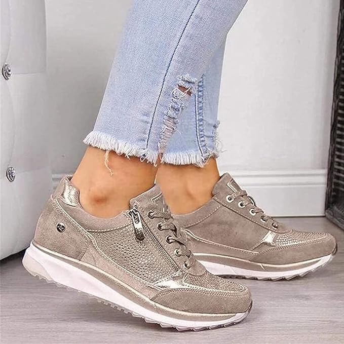 Hattie - Zip-Up Orthopaedic Trainers