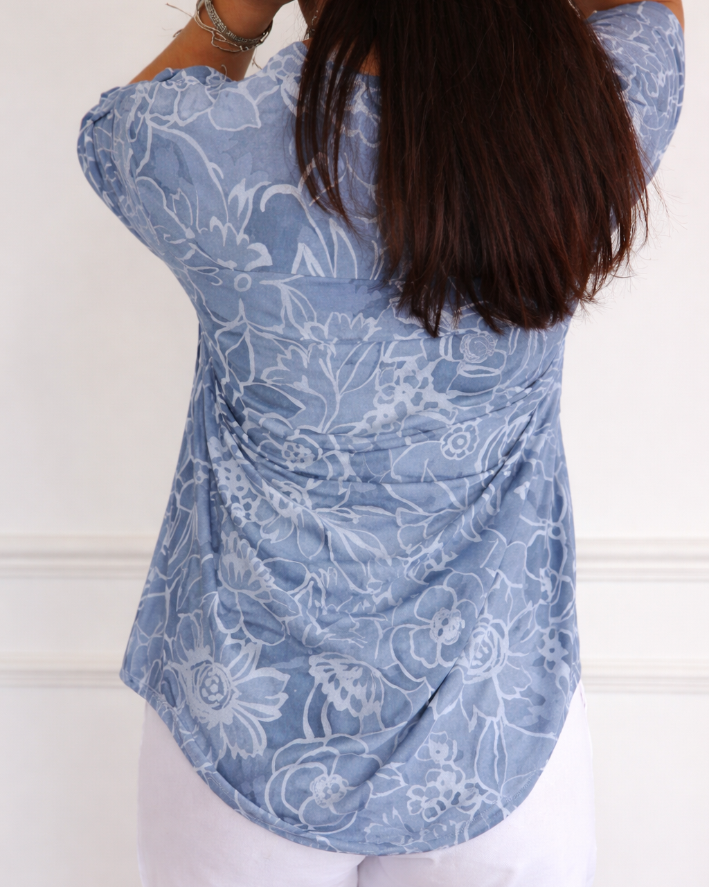 Willow floral blouse with pocket, view 6