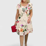 Angel floral tiered dress, view 2