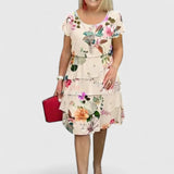 Angel floral tiered dress, view 2