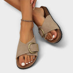 Avelina Double Strap Comfort Sandals in Khaki, view 5