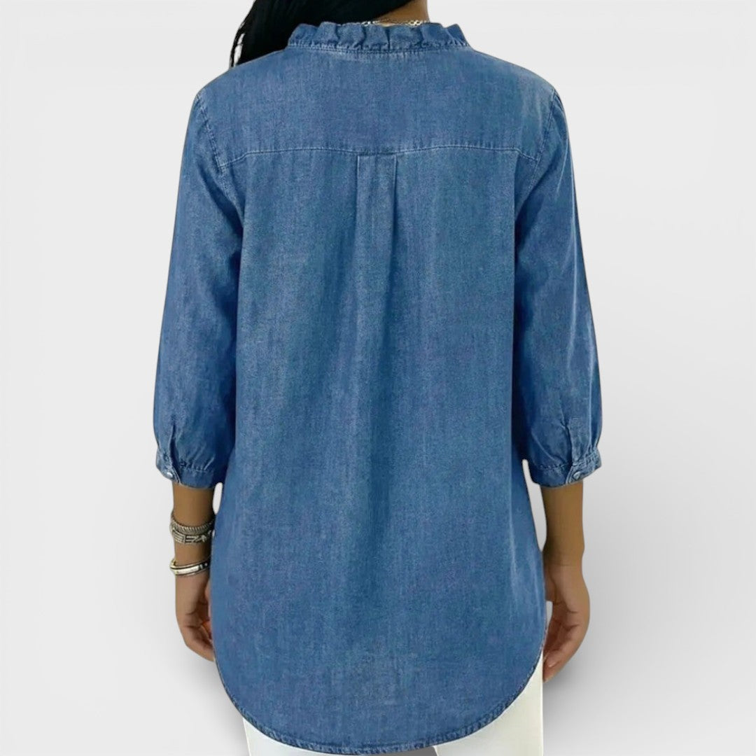 Heather ruffled blouse, view 4