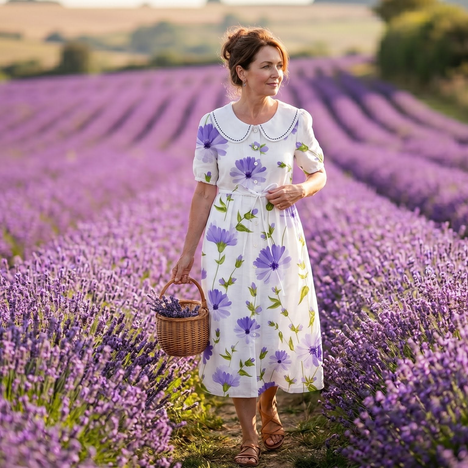 Ana vintage floral maxi dress, view 2