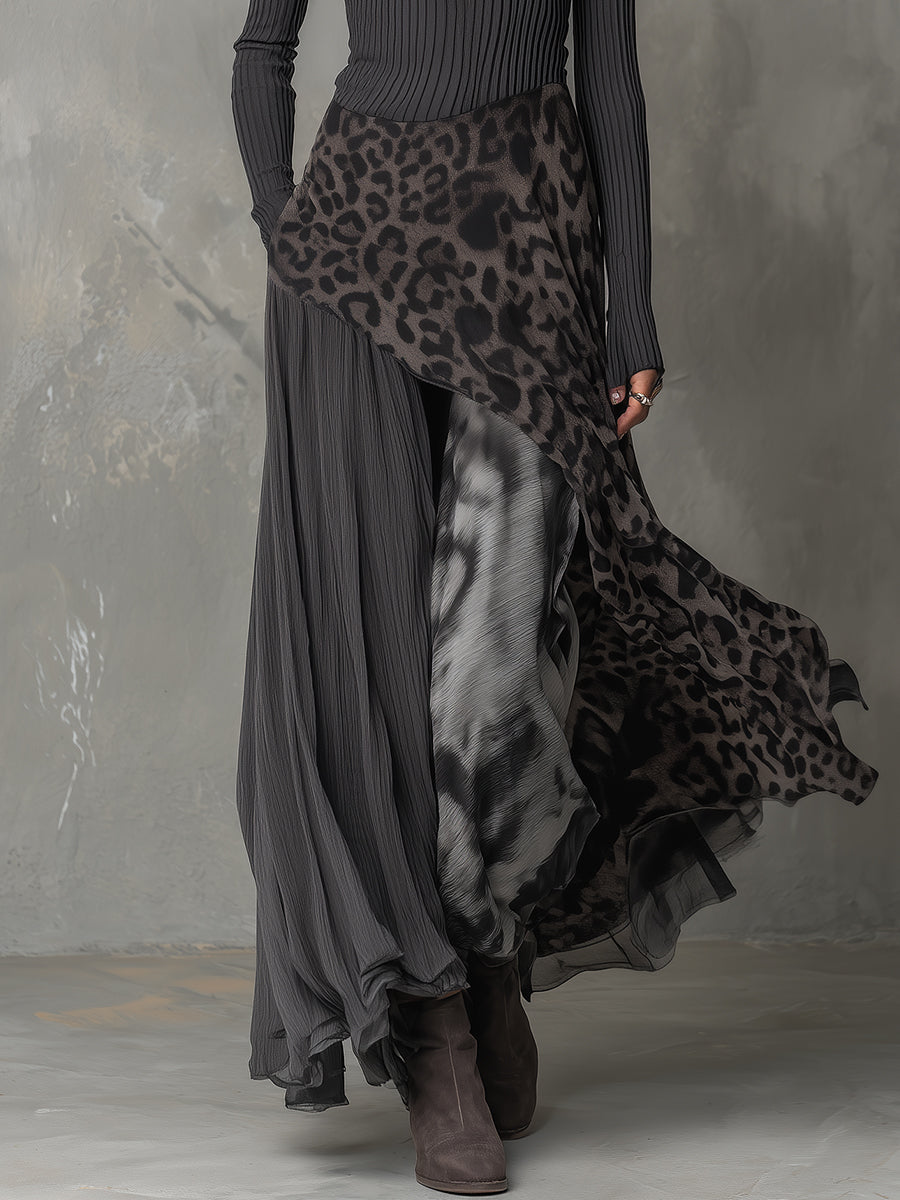Martina leopard print maxi dress, view 4