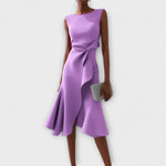 Darlene Sophisticated Midi Dress in Purple, view 5