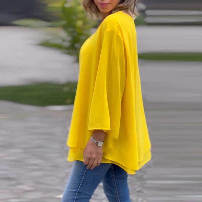 Lorelai chiffon zip blouse, view 2