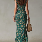 Mayfair retro print midi dress, view 5