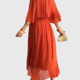 Bethany V neck belted midi dress, view 11