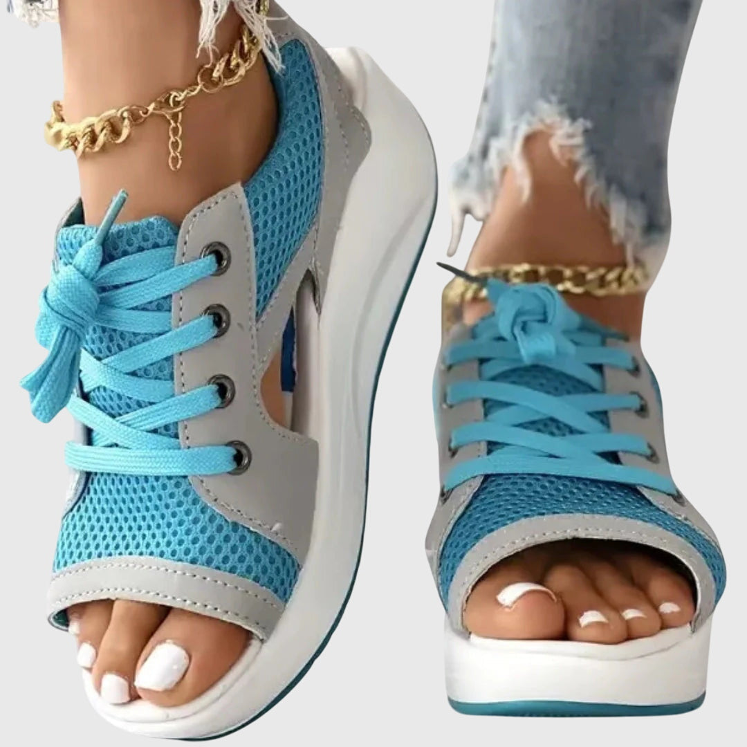 Marlene comfy sandals in Blue, front view