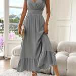 Incanto gathered waist dress in Grey, view 10