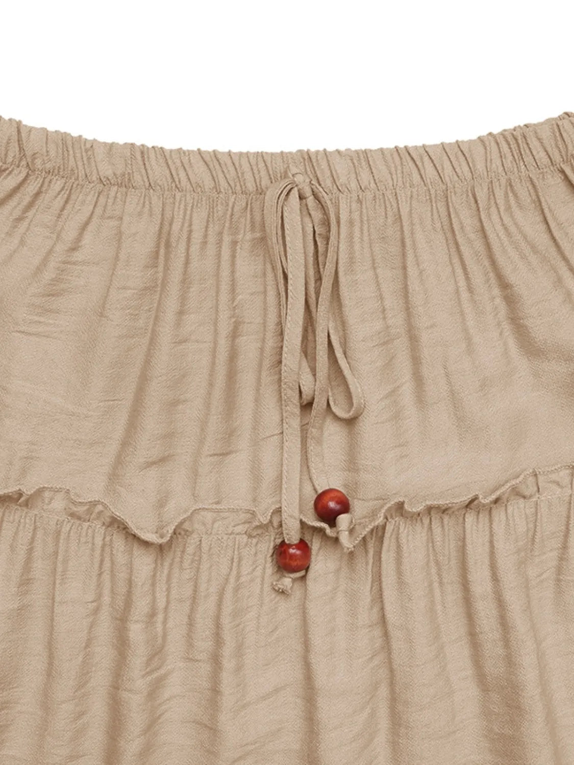 Bohemian pleated tiered maxi skirt, view 6