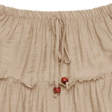 Bohemian pleated tiered maxi skirt, view 6