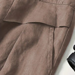 Audrey cropped wide-leg linen blend trousers, view 11