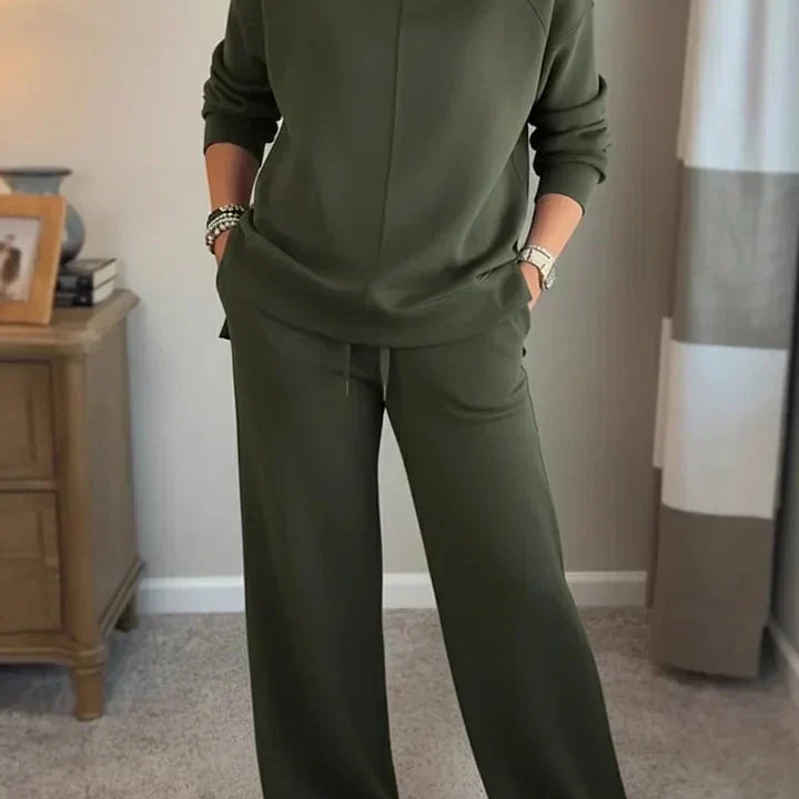 Colleen roll-neck two-piece set in Green, view 11